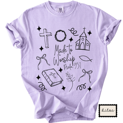 Christian Bow Scripture Tee | Comfort Colors T-Shirt | Faith Apparel for Women