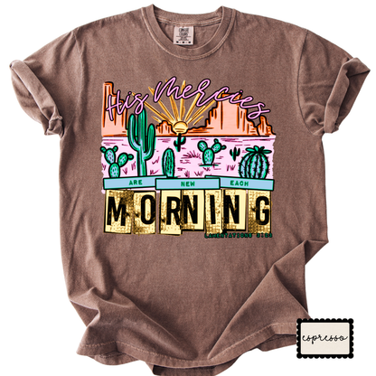 Rise & Shine Morning Tee | Western Sunrise Graphic T-Shirt | Cute Everyday Shirt for Women