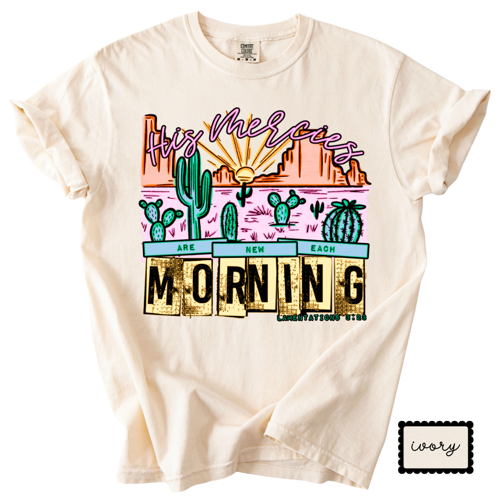 Rise & Shine Morning Tee | Western Sunrise Graphic T-Shirt | Cute Everyday Shirt for Women