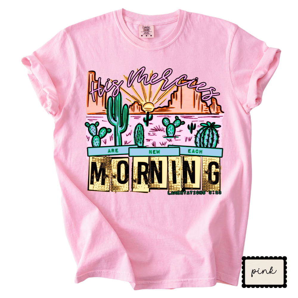 Rise & Shine Morning Tee | Western Sunrise Graphic T-Shirt | Cute Everyday Shirt for Women
