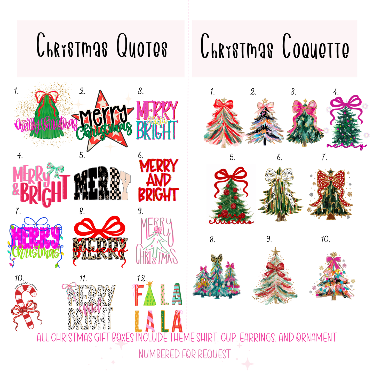 Women’s Christmas Gift Box | Pick Your Theme | Tee + Tumbler + Ornament + Earrings | Cute Holiday Gift Ideas