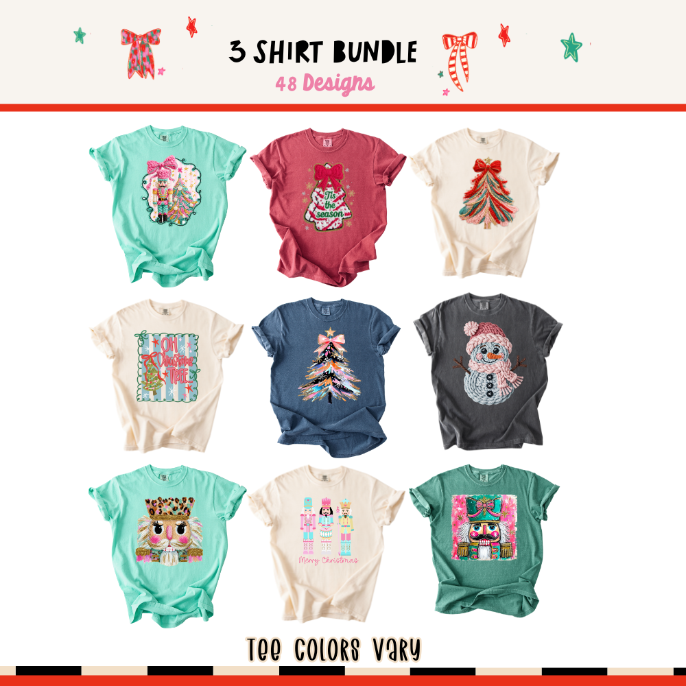 3-Shirt Comfort Colors Mystery Bundle | Surprise T-Shirt Pack for Women