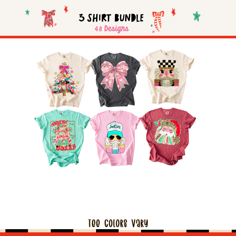 3-Shirt Comfort Colors Mystery Bundle | Surprise T-Shirt Pack for Women