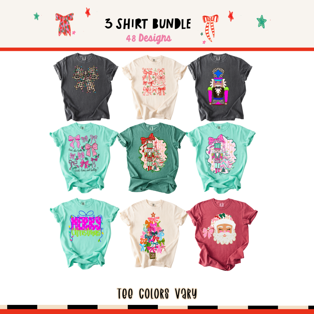 3-Shirt Comfort Colors Mystery Bundle | Surprise T-Shirt Pack for Women