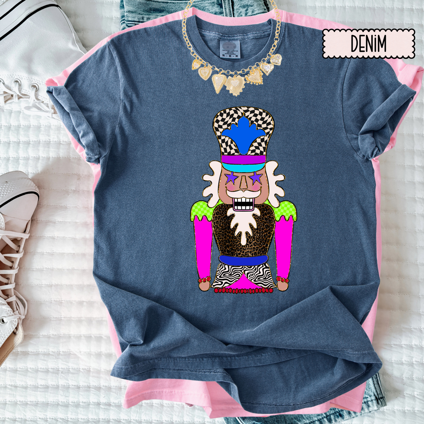 Coquette Nutcracker Christmas Tee | Whimsical Retro Holiday Shirt