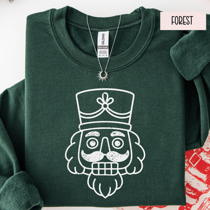Nutcracker Christmas Sweatshirt | Black Nutcracker Graphic Crewneck | Cute Holiday Sweatshirt for Women