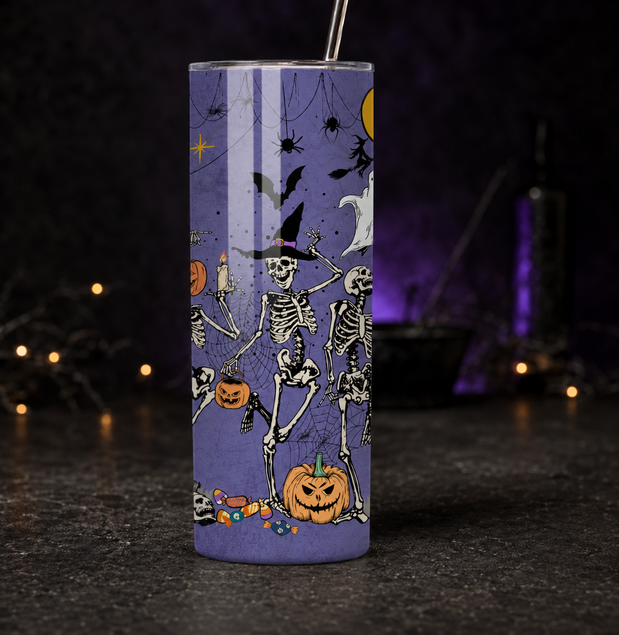 Most Wonderful Time of the Year Skeleton Halloween 20oz Tumbler