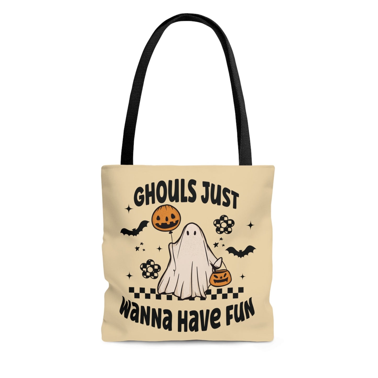 Ghouls Just Wanna Have Fun Canvas Tote Bag | Halloween Trick-or-Treat Bag
