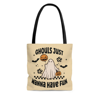 Ghouls Just Wanna Have Fun Canvas Tote Bag | Halloween Trick-or-Treat Bag