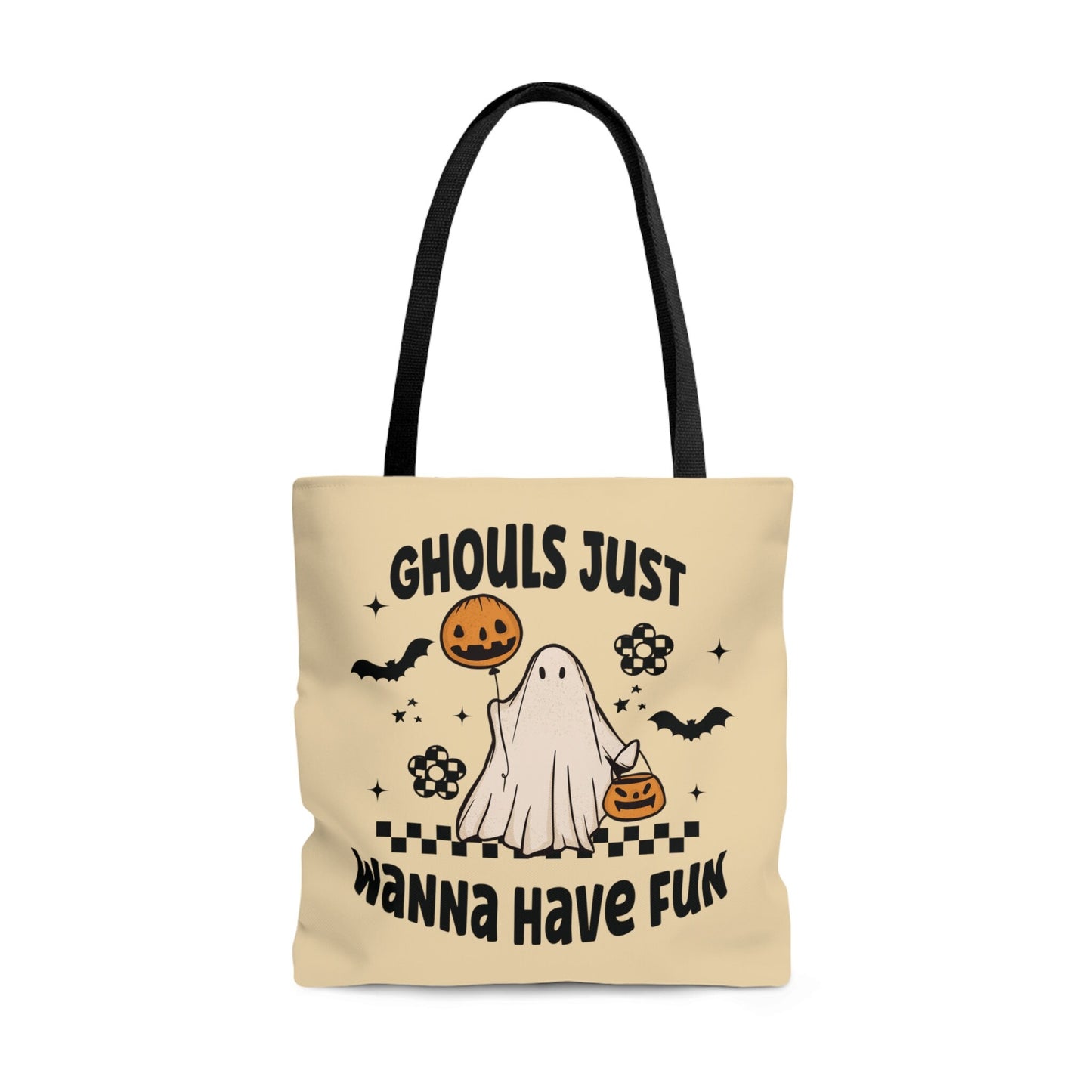 Ghouls Just Wanna Have Fun Canvas Tote Bag | Halloween Trick-or-Treat Bag