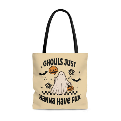 Ghouls Just Wanna Have Fun Canvas Tote Bag | Halloween Trick-or-Treat Bag