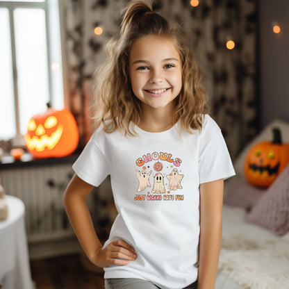 Ghouls Just Wanna Have Fun Halloween Shirt, Kids Halloween Shirt, Retro Halloween T-shirt, Girls Halloween Graphic Tee