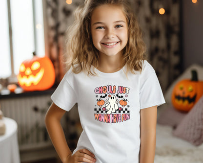 Ghouls Just Wanna Have Fun Halloween Shirt, Kids Halloween Shirt, Retro Halloween T-shirt, Girls Halloween Graphic Tee, Halloween Gift