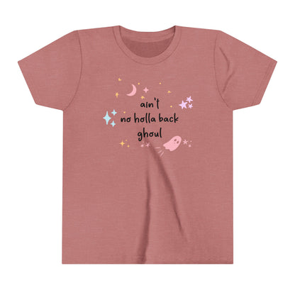 Kids Halloween Shirt - 'Ain't No Holla Back Ghoul' - Fun & Spooky Tee for Girls