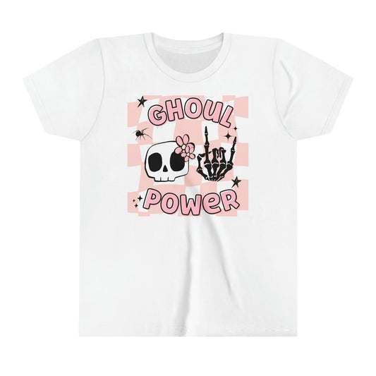 Ghoul Power Halloween Shirt - Girl Power Skull Toddler Tee - Funny Halloween Kids Shirt - Youth, Toddler, Kids, & Baby