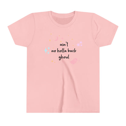 Kids Halloween Shirt - 'Ain't No Holla Back Ghoul' - Fun & Spooky Tee for Girls