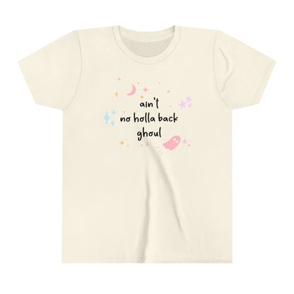 Kids Halloween Shirt - 'Ain't No Holla Back Ghoul' - Fun & Spooky Tee for Girls