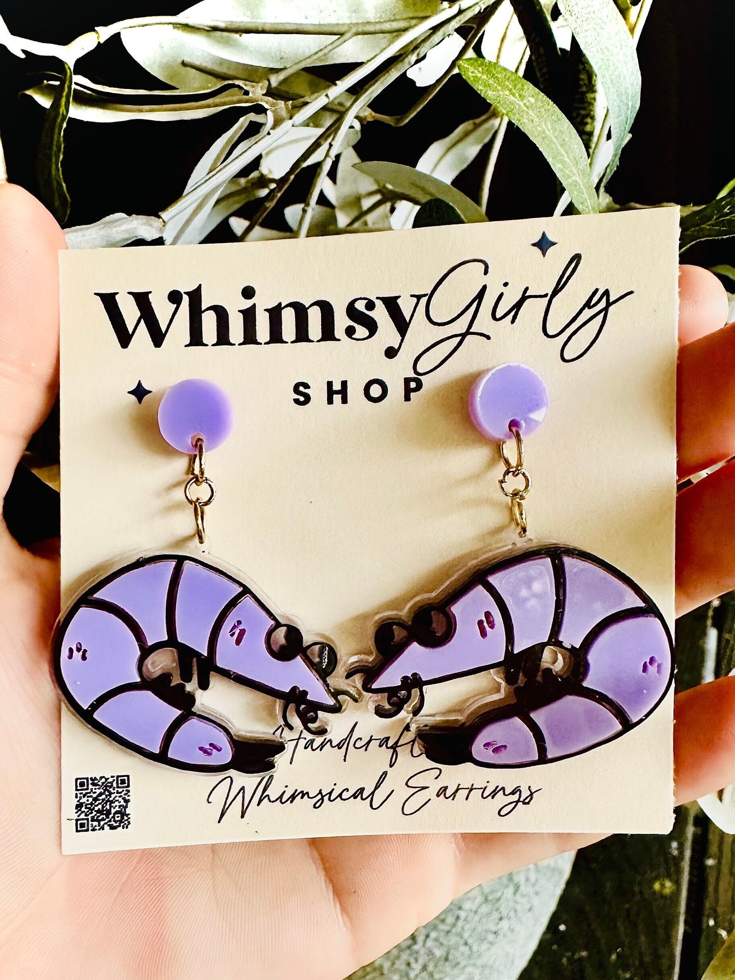 Handcrafted Acrylic Shrimp Earrings - Funky Statement Earrings - Beach Lover Gift - Quirky Shrimp Earrings - Funny Acrylic Jewelry