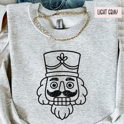 Nutcracker Christmas Sweatshirt | Black Nutcracker Graphic Crewneck | Cute Holiday Sweatshirt for Women