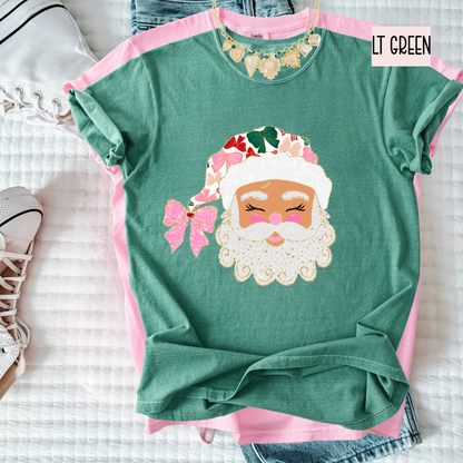Jolly Doodle Santa Christmas Tee – Cute Vintage Santa Shirt – Comfort Colors Holiday Graphic