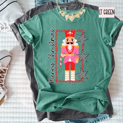 Nutcracker Christmas Shirt | Retro Merry Christmas Graphic Tee | Cute Holiday Nutcracker Shirt for Women’s T-Shirt