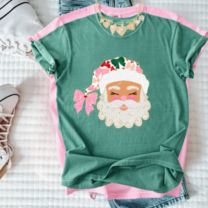 Jolly Doodle Santa Christmas Tee – Cute Vintage Santa Shirt – Comfort Colors Holiday Graphic
