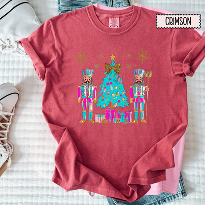 Nutcracker Christmas Tree Shirt – Colorful Holiday Comfort Colors Tee