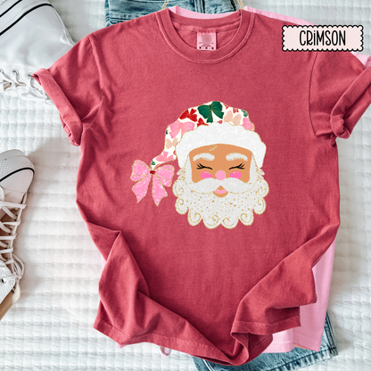 Jolly Doodle Santa Christmas Tee – Cute Vintage Santa Shirt – Comfort Colors Holiday Graphic