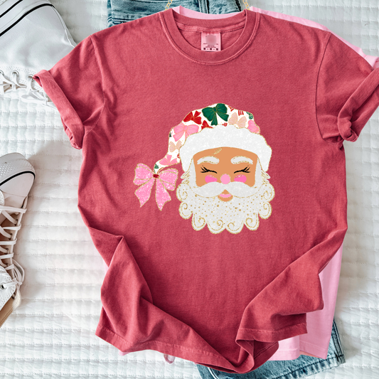 Jolly Doodle Santa Christmas Tee – Cute Vintage Santa Shirt – Comfort Colors Holiday Graphic