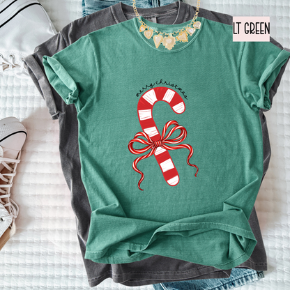 Candy Cane Christmas Shirt | Merry Christmas Graphic Tee | Cute Holiday Candy Cane Shirt for Women’s T-Shirt