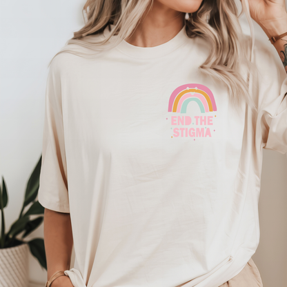Mental Health Matters Comfort Colors Tee | Positive Affirmation Shirt | End the Stigma | Retro Pastel Women’s T-Shirt