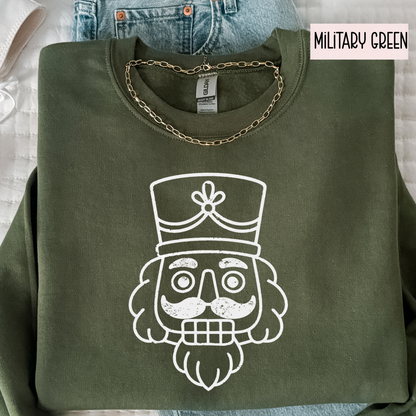 Nutcracker Christmas Sweatshirt | Black Nutcracker Graphic Crewneck | Cute Holiday Sweatshirt for Women