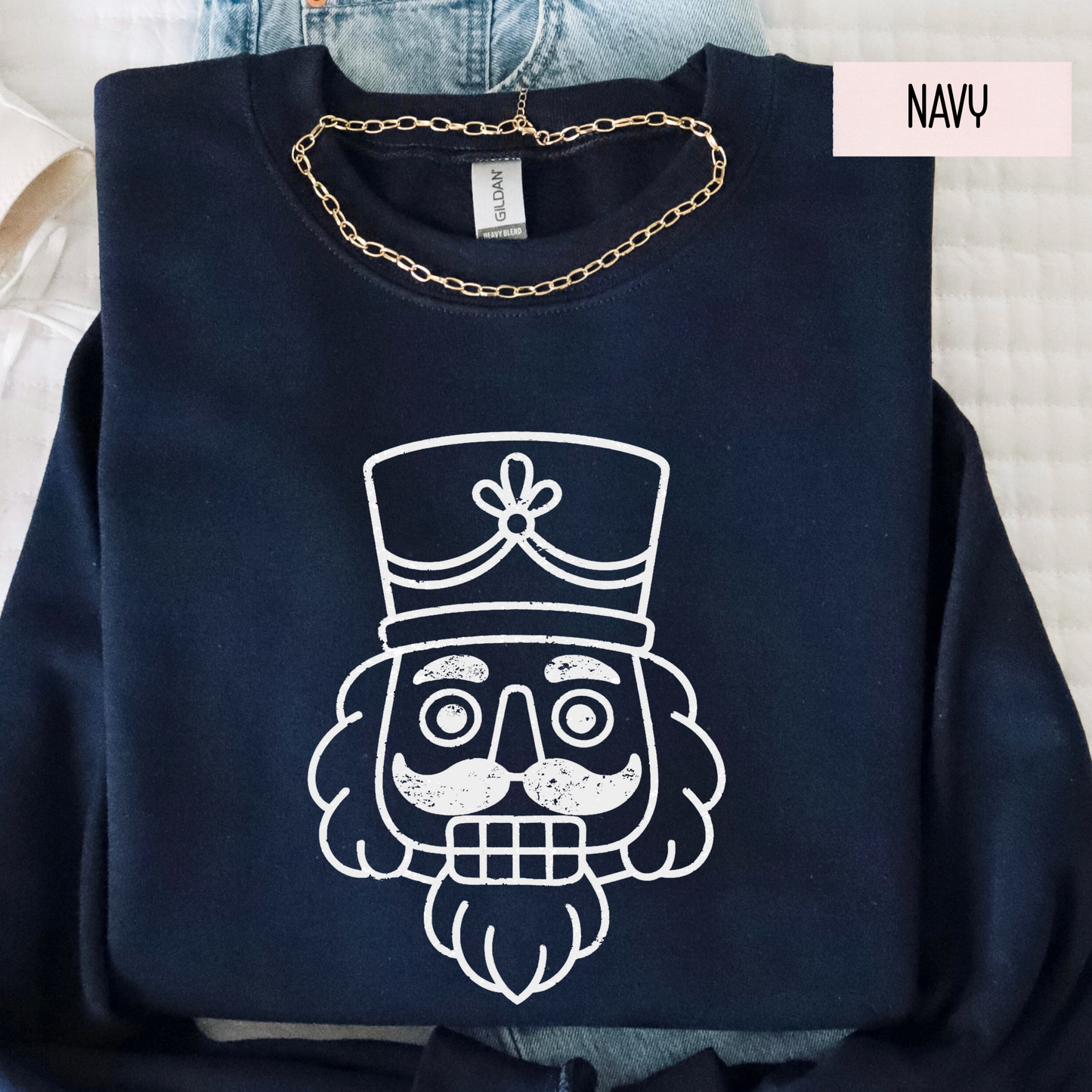 Nutcracker Christmas Sweatshirt | Black Nutcracker Graphic Crewneck | Cute Holiday Sweatshirt for Women