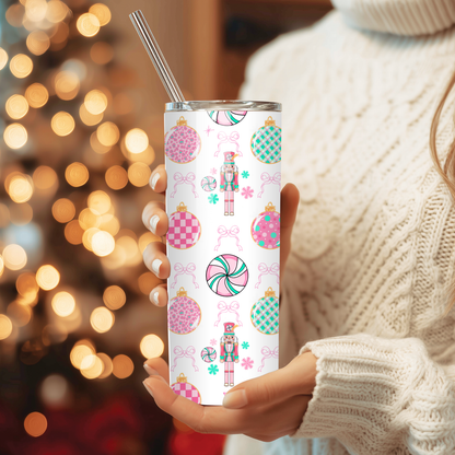 Nutcracker Tumbler | Pastel Ballet Christmas Aesthetic Cup | Stainless Steel Tumbler