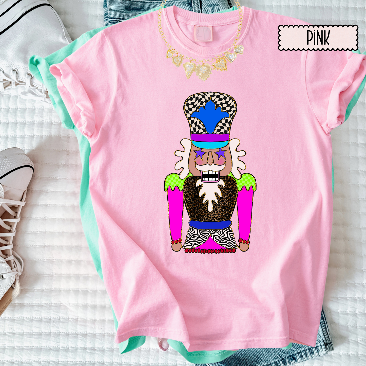 Coquette Nutcracker Christmas Tee | Whimsical Retro Holiday Shirt