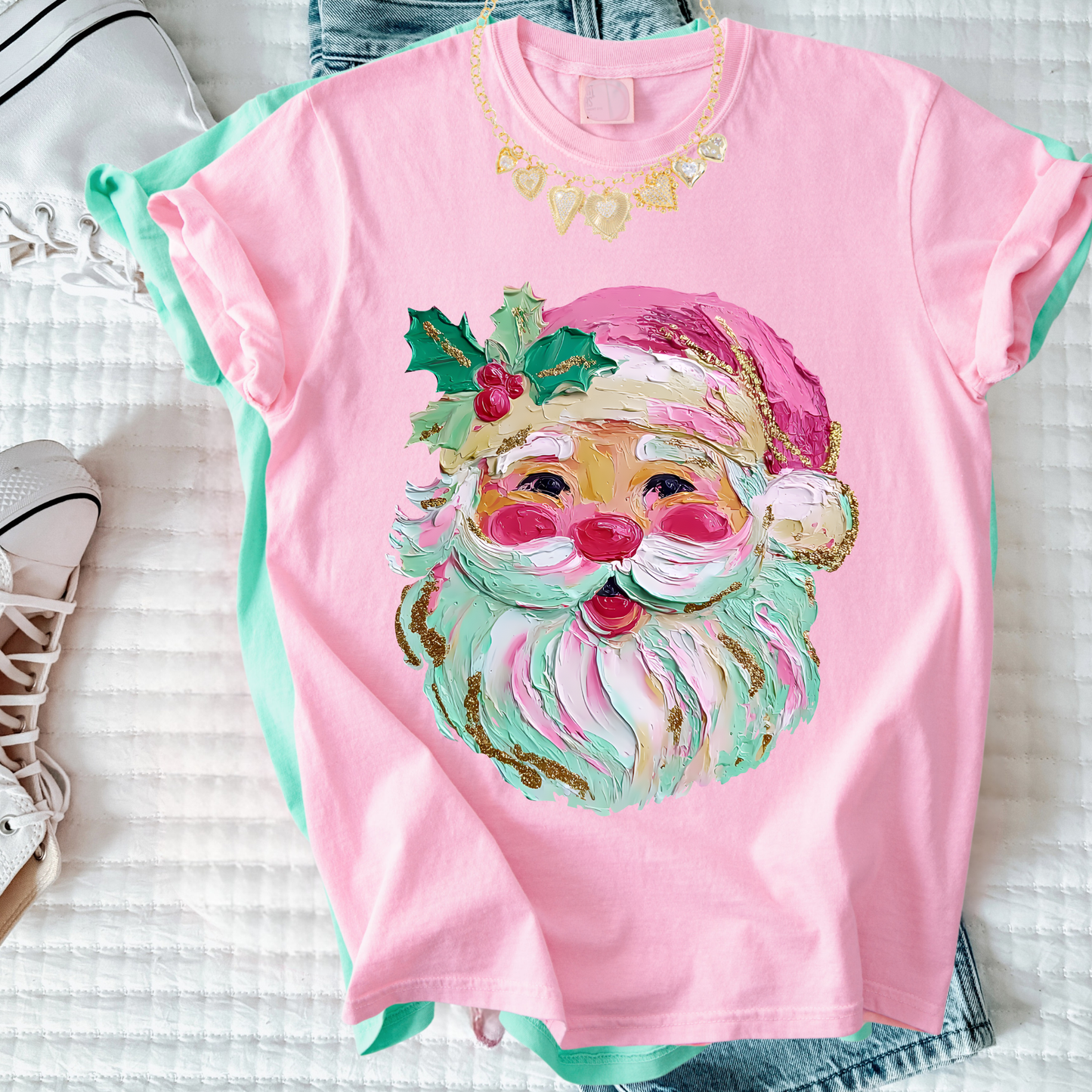 Coquette Christmas Pink Christmas Shirt Whimsical Christmas Vintage Christmas Tee