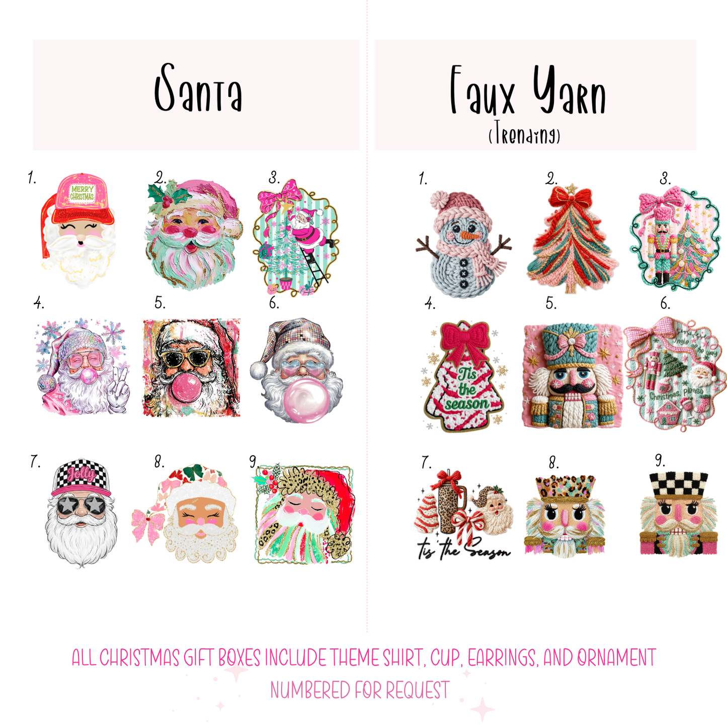 Women’s Christmas Gift Box | Pick Your Theme | Tee + Tumbler + Ornament + Earrings | Cute Holiday Gift Ideas
