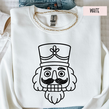 Nutcracker Christmas Sweatshirt | Black Nutcracker Graphic Crewneck | Cute Holiday Sweatshirt for Women